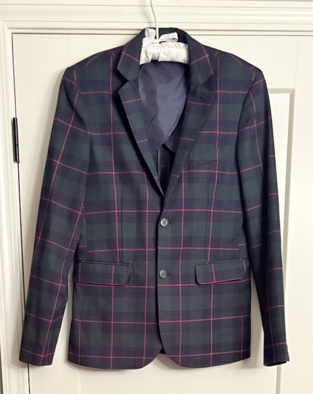 Crewcuts Boy’s Sz 16 Ludlow Black Watch plaid Blazer NWT Cotton Blend K2515